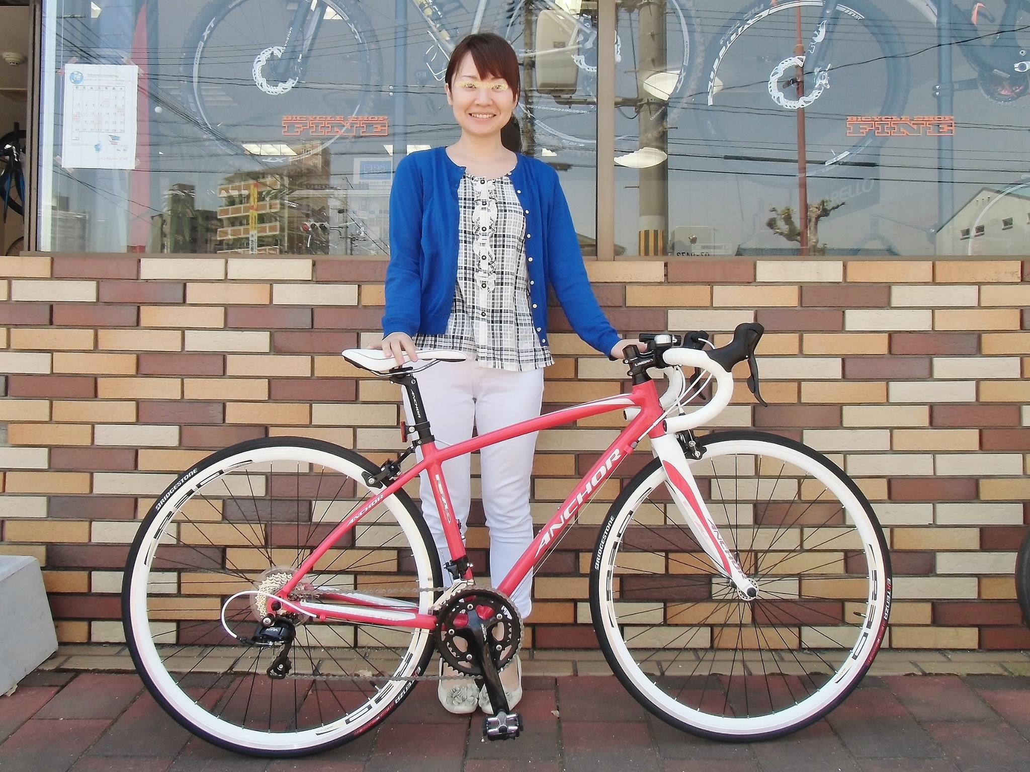 2015　ANCHOR　RFA5W EX　アンカー　レディース　女性　モデル　アルミロードバイク　日本メーカー　ブリヂストン　サイクリング　ロングライド　広島県福山市